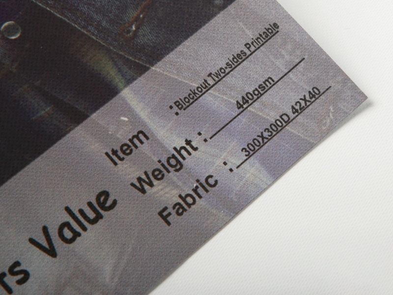 فیلم سقف پی‌وی‌سی بلک‌اوت چاپ‌پذیر دوطرفه ۴۴۰ گرم بر متر مربع