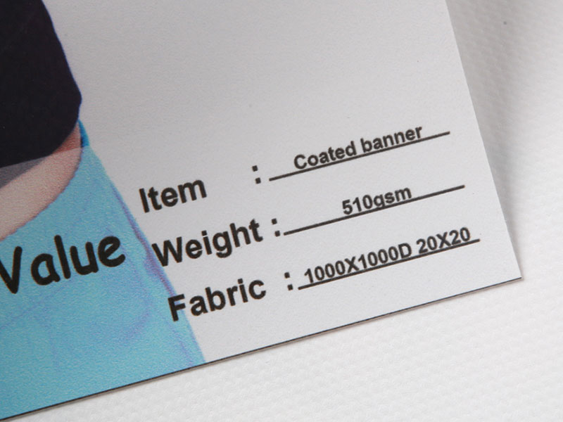 بنر روکش‌دار فرونت‌لیت مات بلک‌اوت پی‌وی‌سی ۵۱۰ گرم بر متر مربع