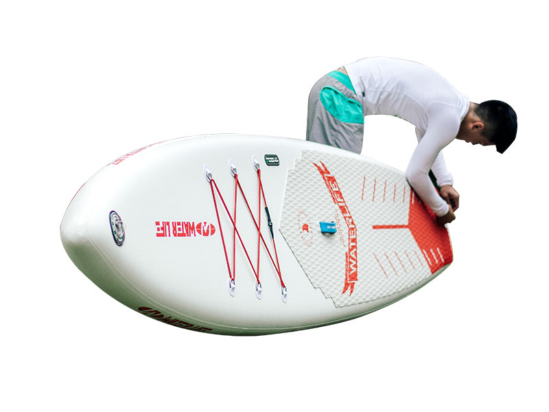 پارچه دراپ‌استیچ بافته پی‌وی‌سی وزن ۲۲۰۰ گرم بر متر مربع مخصوص تخته پارویی ایستاده (SUP)